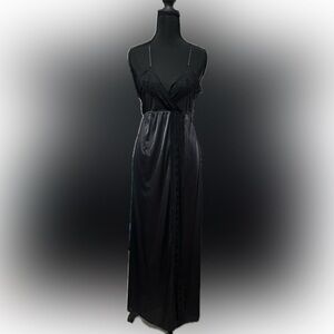 Vintage Glam Black Slip Dress
